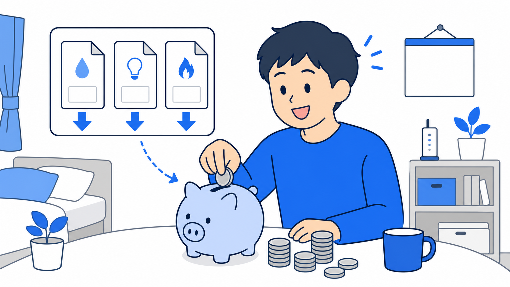 解約前にセット割の条件を確認するイラスト