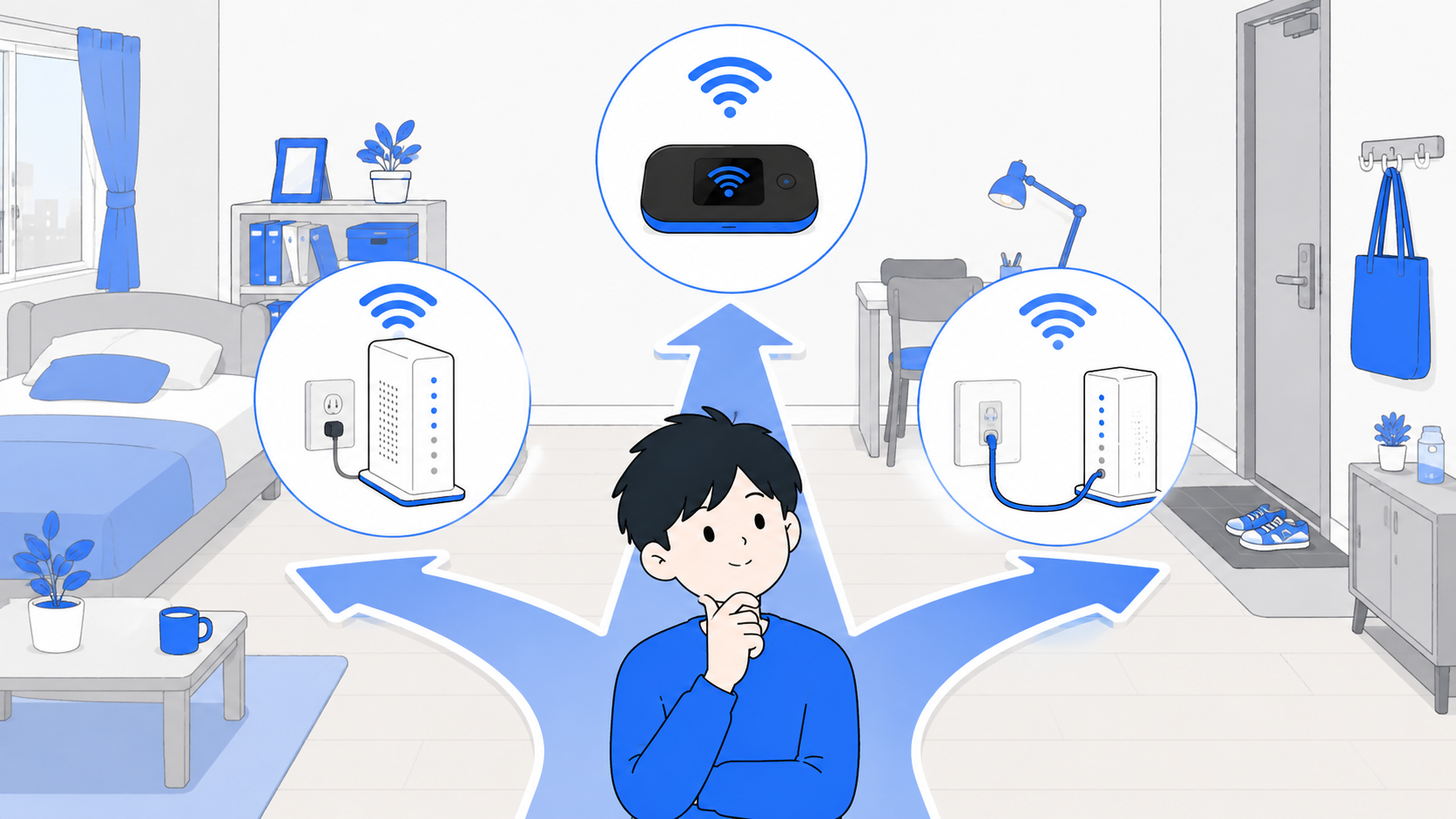 用途に合った回線を診断するイメージ