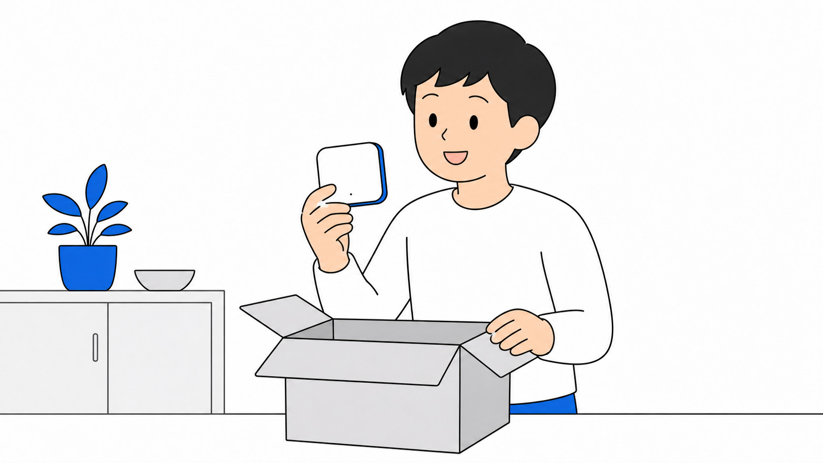 スマホでテザリングを使いながら支払いの目処を確認しているイメージ