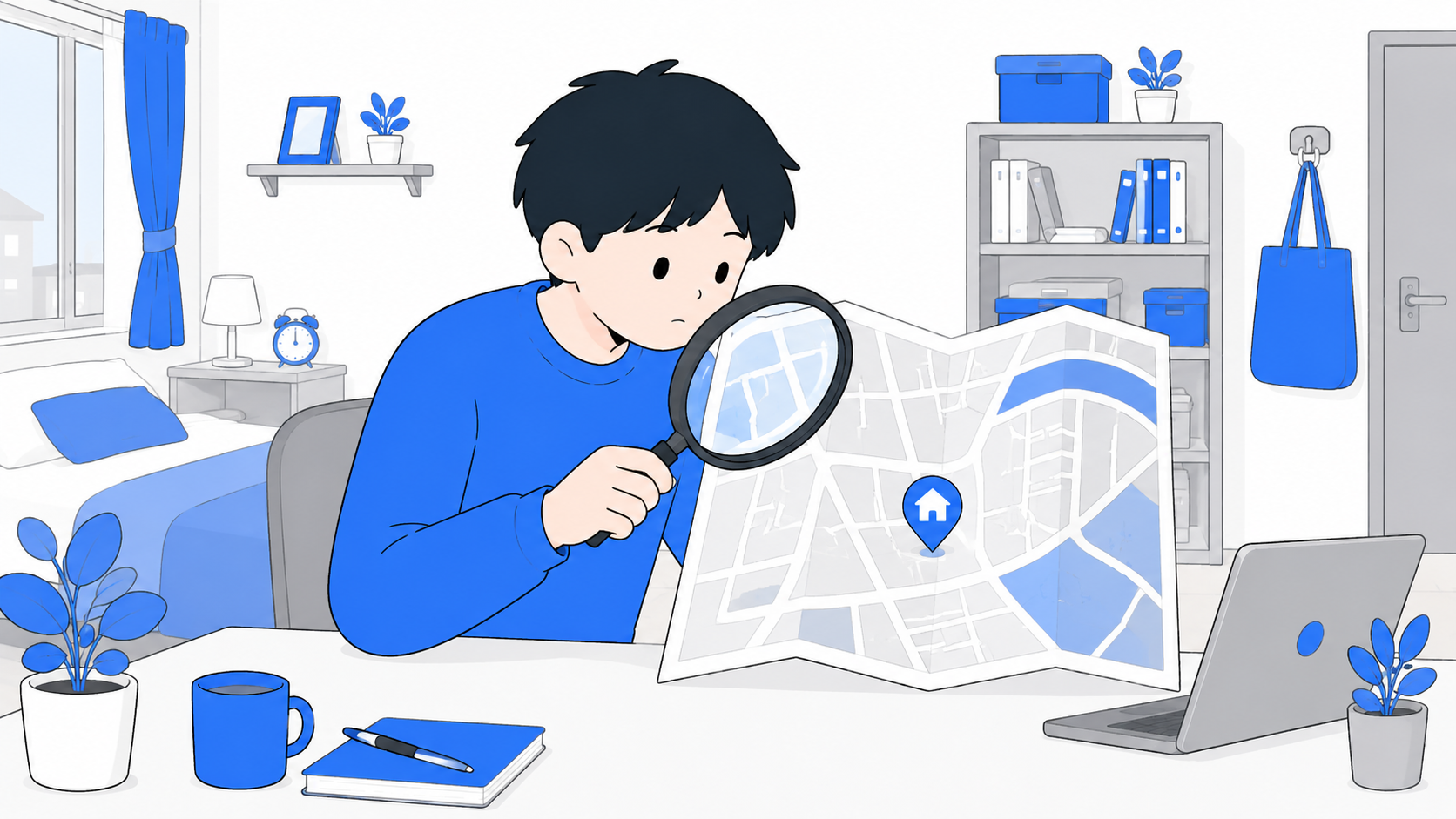 Rakuten Turboのエリア確認イラスト