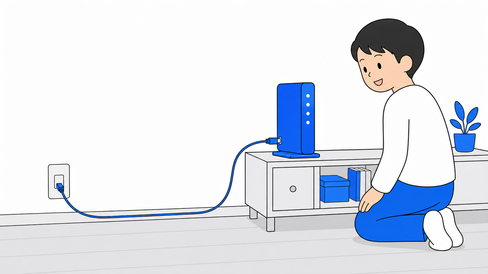 ソフトバンク光を検討する賃貸の部屋のイメージ