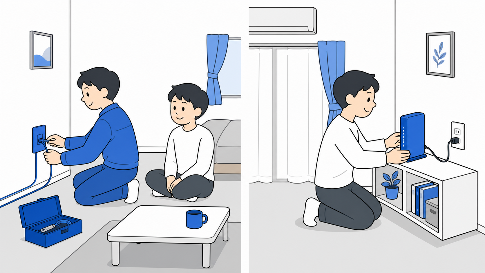 ソフトバンク光とソフトバンクエアーの比較イメージ