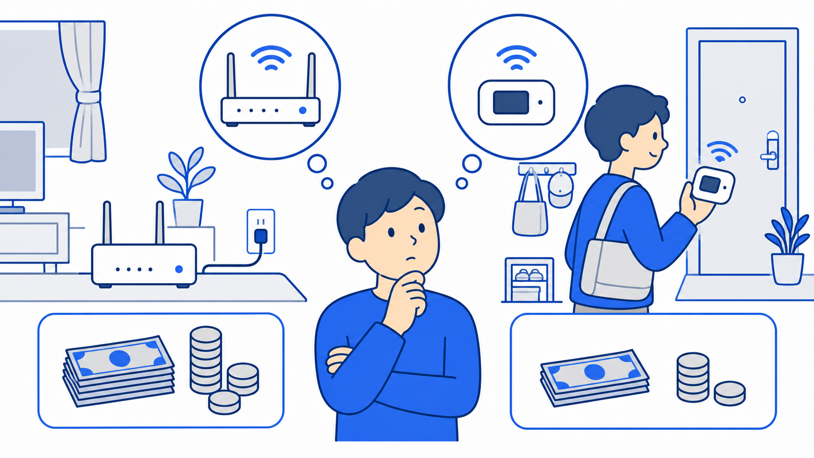 5G CONNECTとSTAR Wi-Fiの料金比較イメージ
