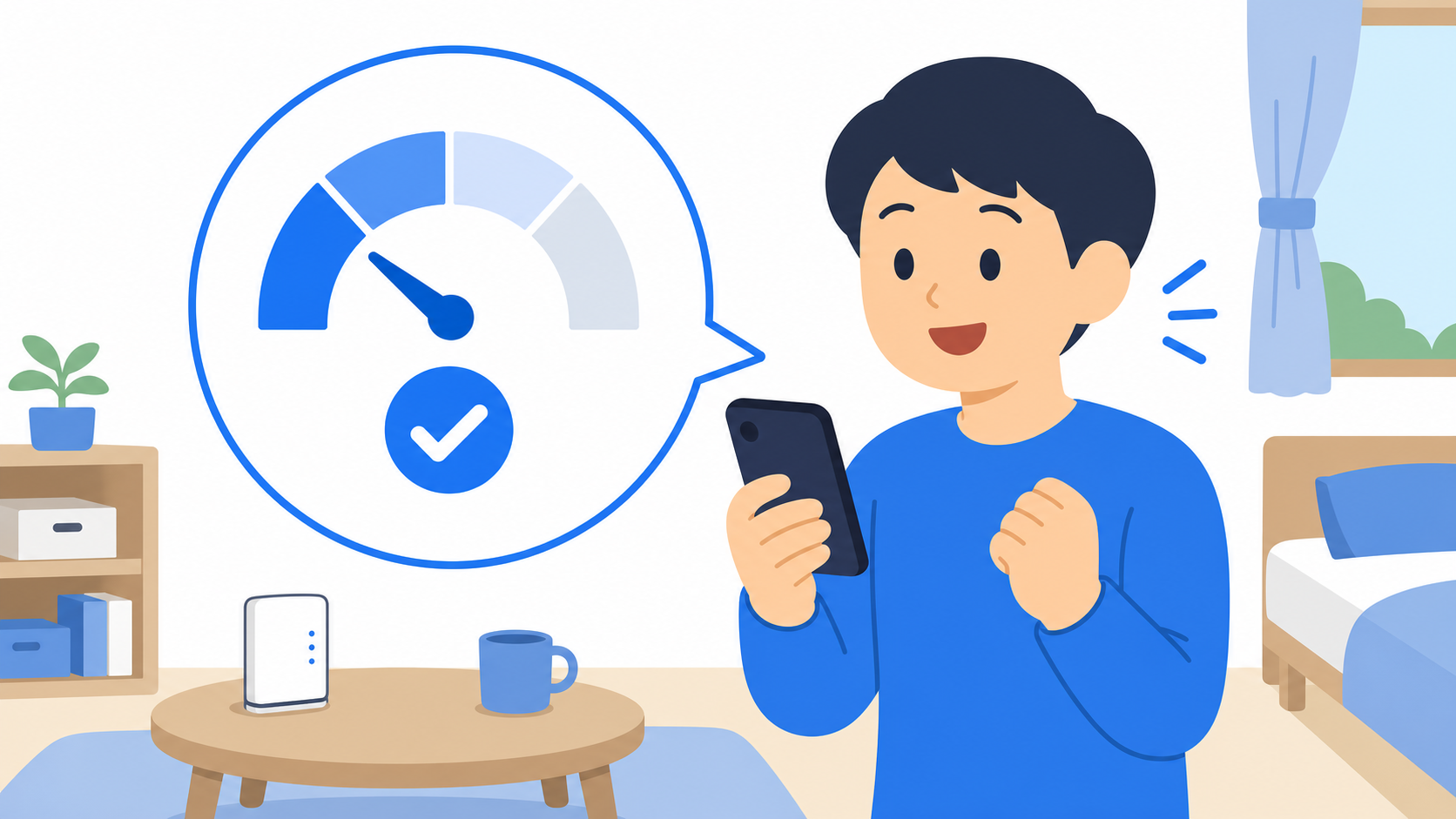 Androidの設定でネットワーク自動切り替えをオフにするイラスト